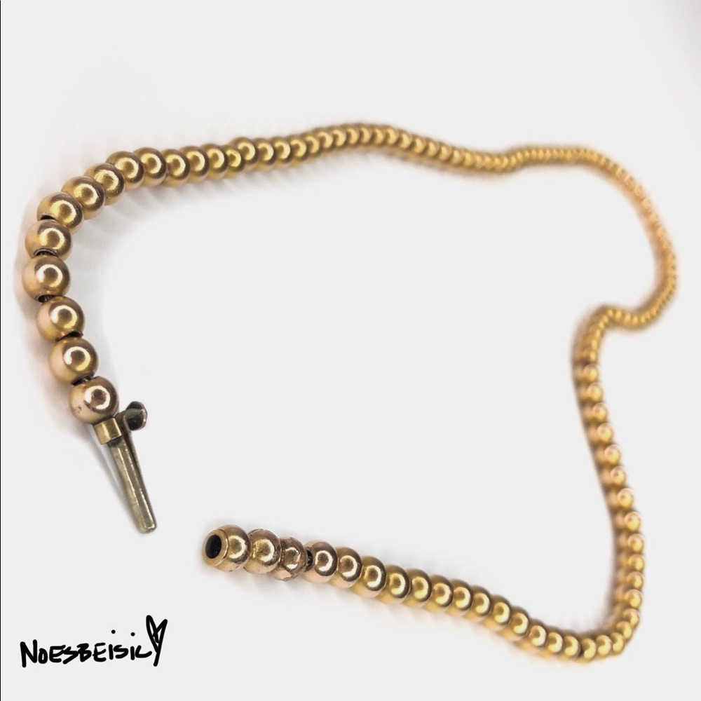 🚫SOLD•ATX🚫 1900s Victorian Gold Bead Necklace - Picture 5 of 8